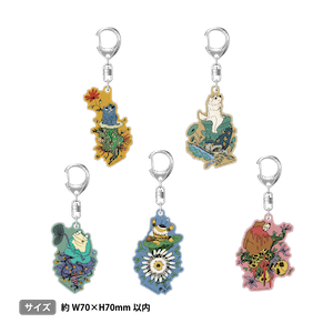 「眠れないオオカミ」アクリルキーホルダー