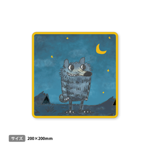 「眠れないオオカミ」タオルハンカチA