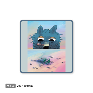 「眠れないオオカミ」タオルハンカチC