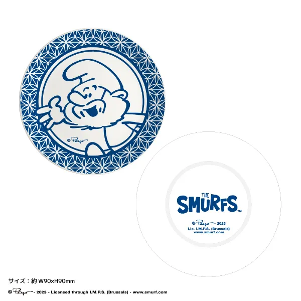 THE 65th SMURFS Anniversary POP UP STORE(スマーフ65周年記念 ポップアップストア) 美濃焼豆皿 パパスマーフ