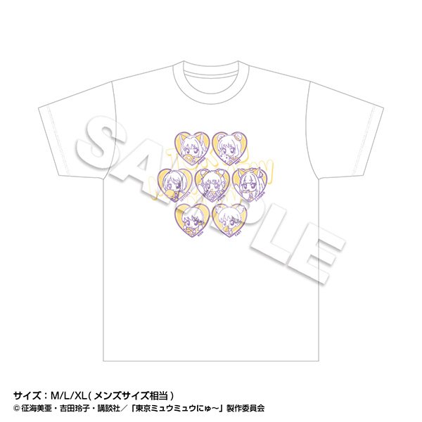 「東京ミュウミュウ にゅ〜♡」POP UP STORE (ポップアップストア) 東京キャラクターストリート Tシャツ ホワイト M/L/XL